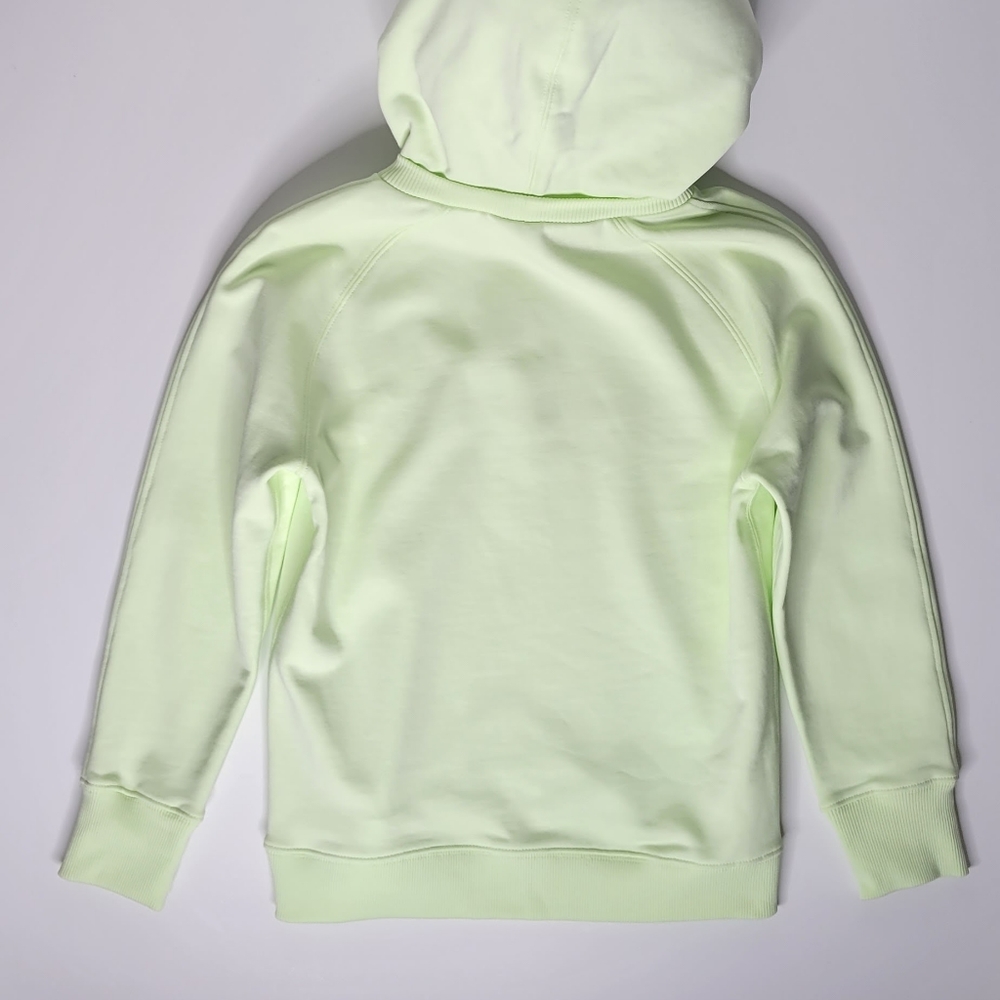 Helmut Lang Embroidered French Cotton Terry Hoodie Neon Lime Women's XS - Picture 6 of 15